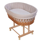 Polstring til babyvugge i musselin 85 x 45 cm - Mionido forfra