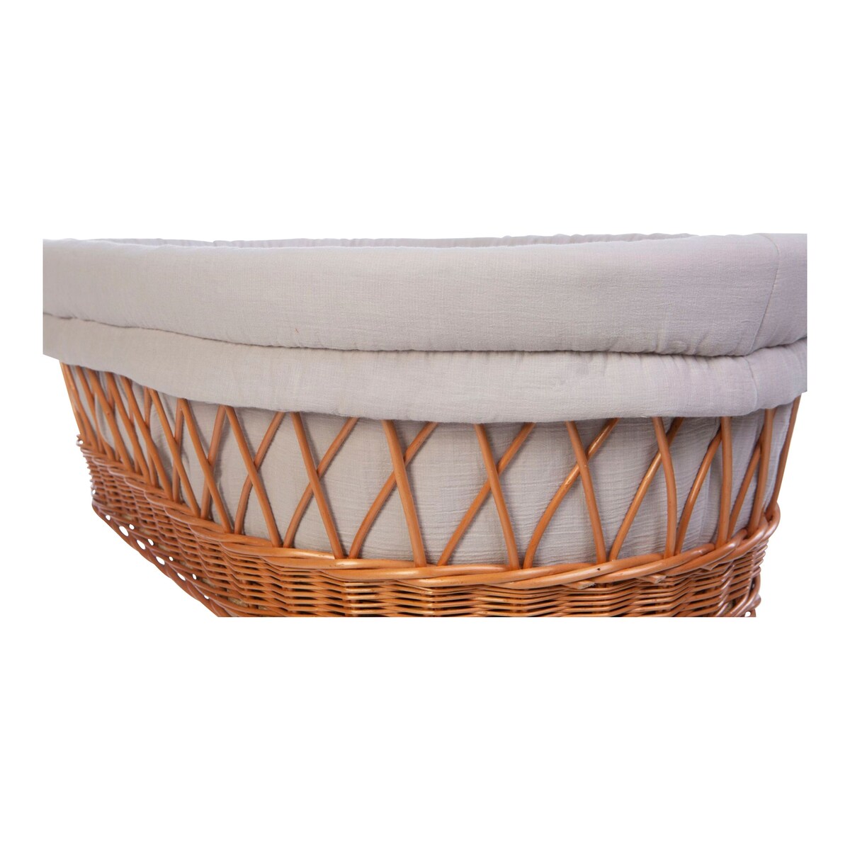 Polstring til babyvugge i musselin 85 x 45 cm - Mionido bakside