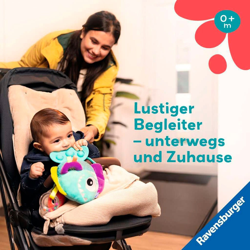 Pop-it piranha sensorisk leke med biteleke i silikon detalj av silikonhale