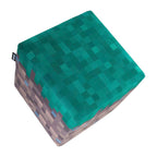 Puff og ottoman 2-er sett polstret Minecraft nærbilde stoff