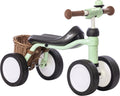 PUKYlino gåbil bundle pastel green forfra med bjelle og kurv