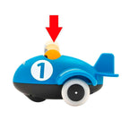 Push & Go fly i tre og plast 13,3 x 8,5 cm for småbarn montert