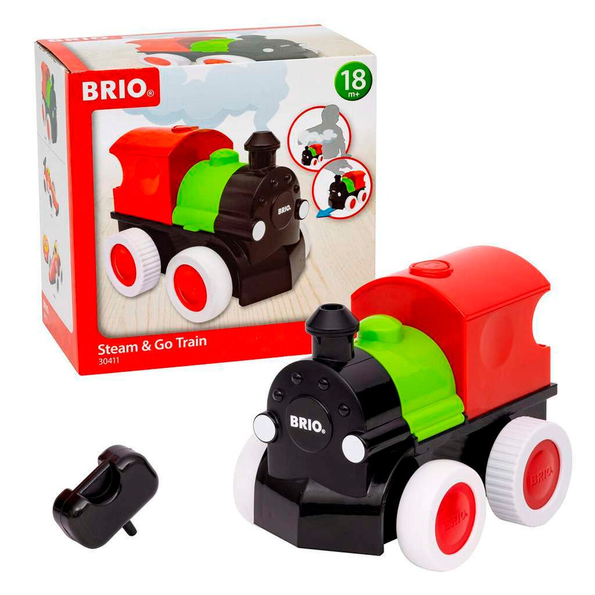 Push & Go tog med dampfunksjon 12 x 12 x 17 cm forfra