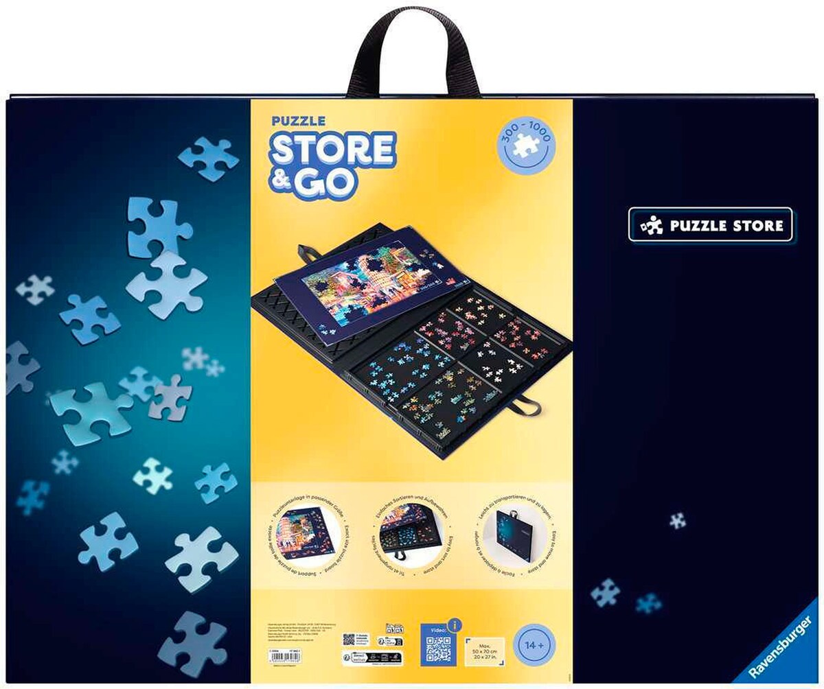 Puslemappe Store & Go med sorteringsbokser 70x50 cm forfra