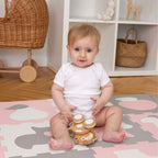 Puslematte bondegård EVA-skum 120x90 cm detalj av bondegårdsmotiv