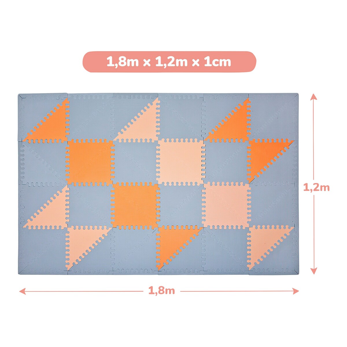 Puslematte Hygge skandinavisk stil 180x120 cm - Hakuna Matte