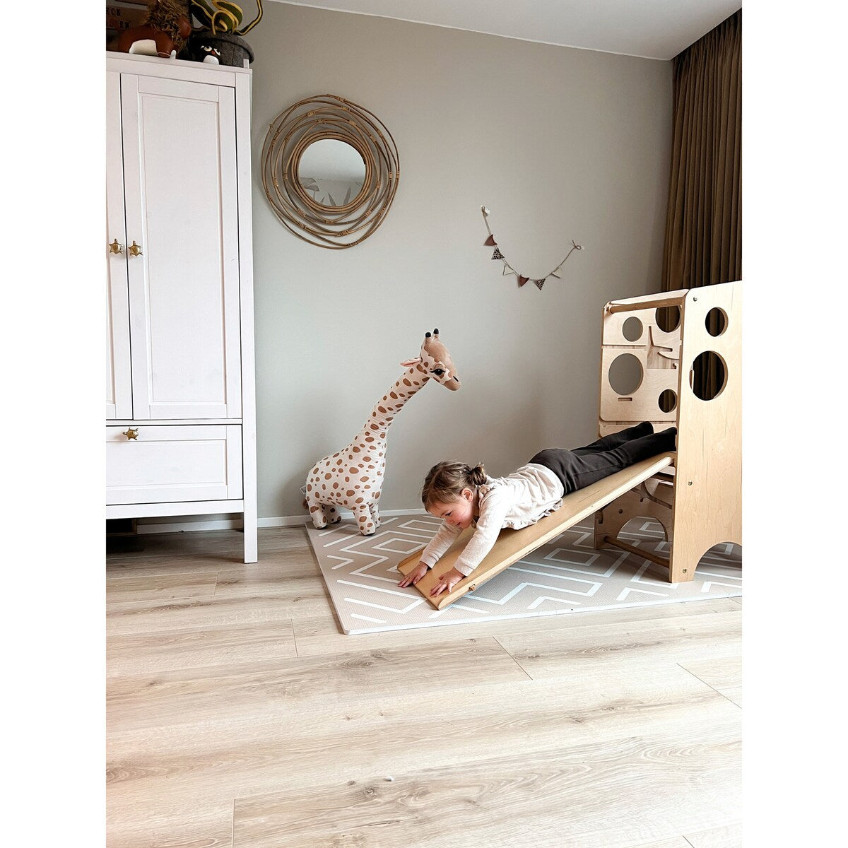 Puslematte Modern Blocks Desert Sand delene adskilt
