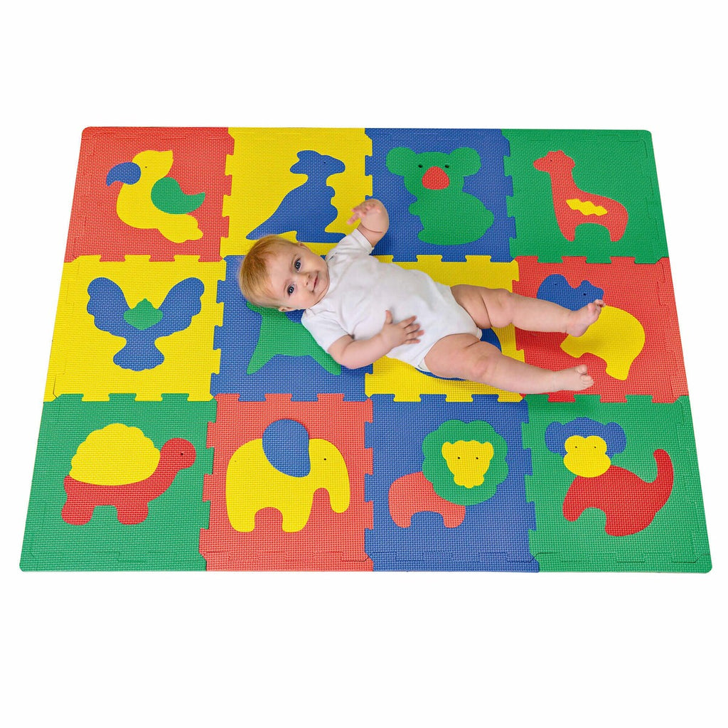 puslematte safaridyr EVA-skum 120x90 cm bakside