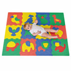 puslematte safaridyr EVA-skum 120x90 cm bakside