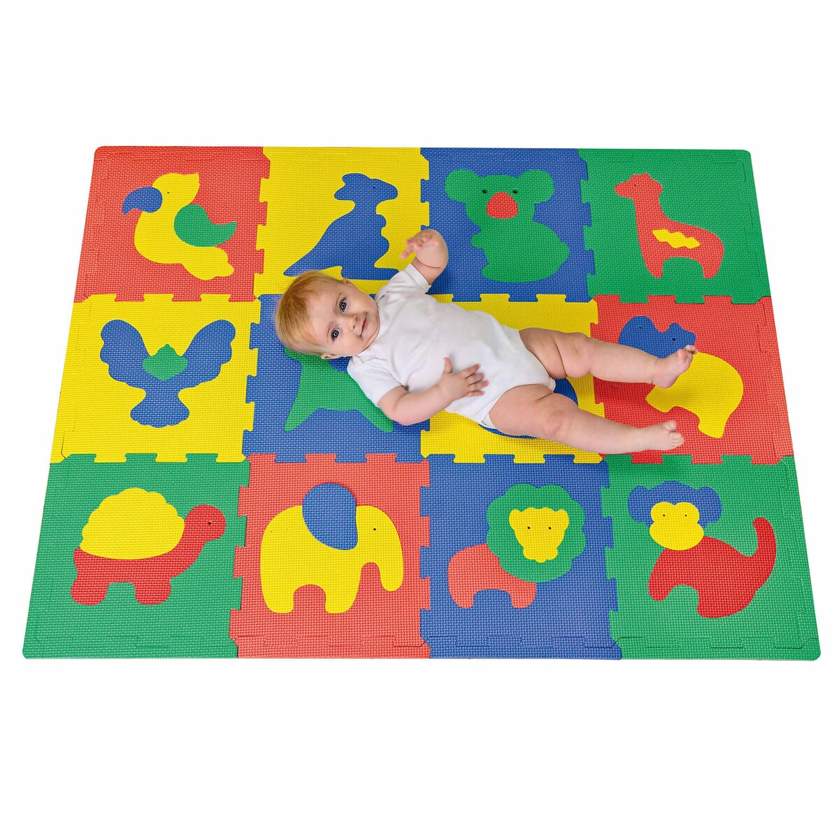 puslematte safaridyr EVA-skum 120x90 cm bakside