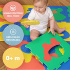 puslematte safaridyr EVA-skum 120x90 cm nærbilde av materiale
