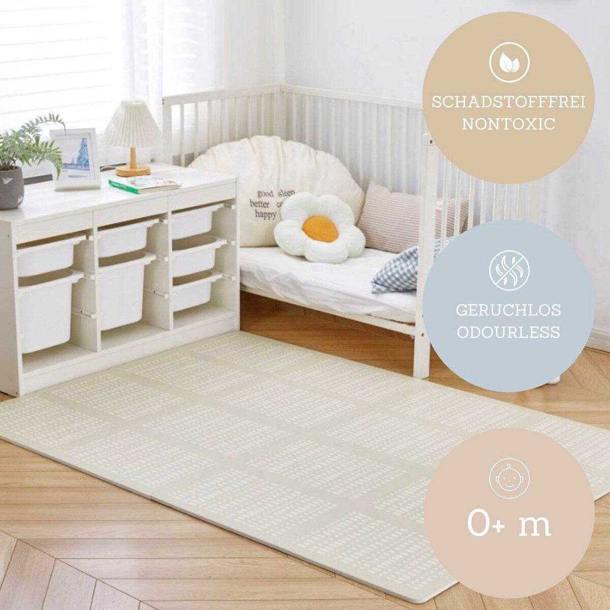 Puslematte XL Hygge 170x120 cm EVA-skum bakside