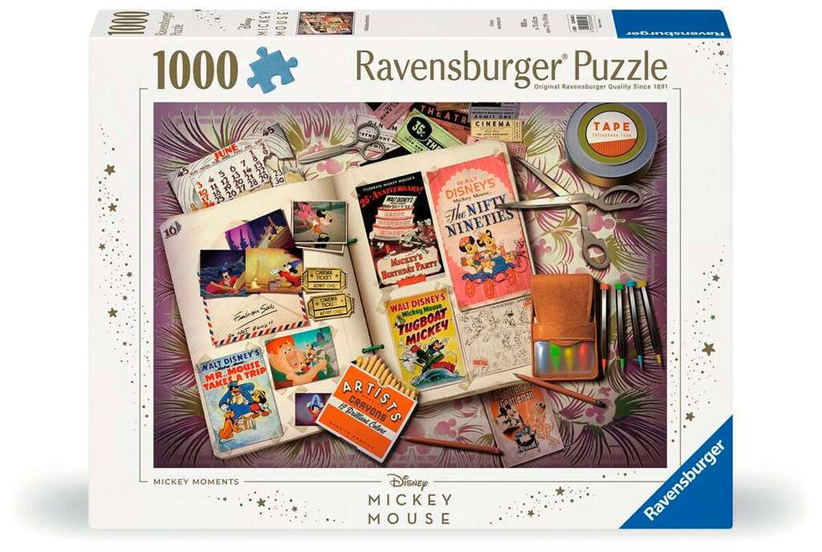 Puslespill 1000 brikker 1940 Mickey Moments Disney forfra
