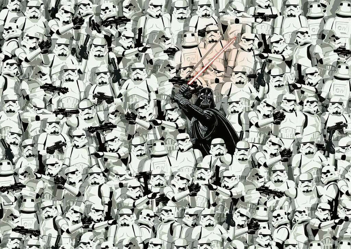Puslespill 1000 brikker Challenge Star Wars 70x50 cm bakside