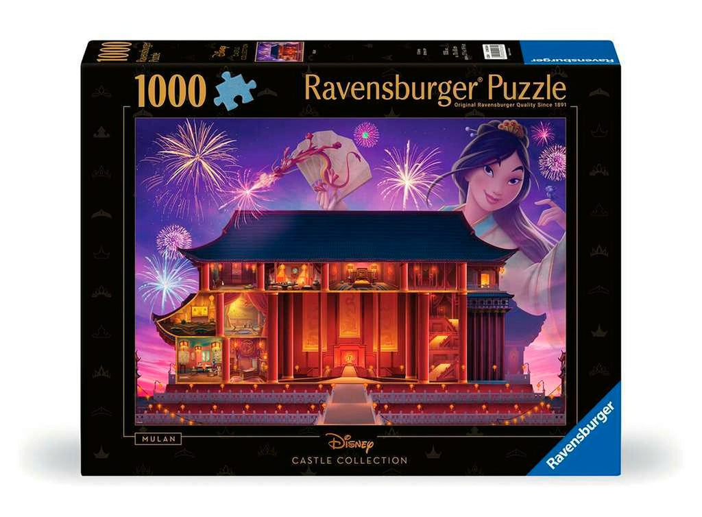 Puslespill 1000 brikker Disney Castles Mulan forfra