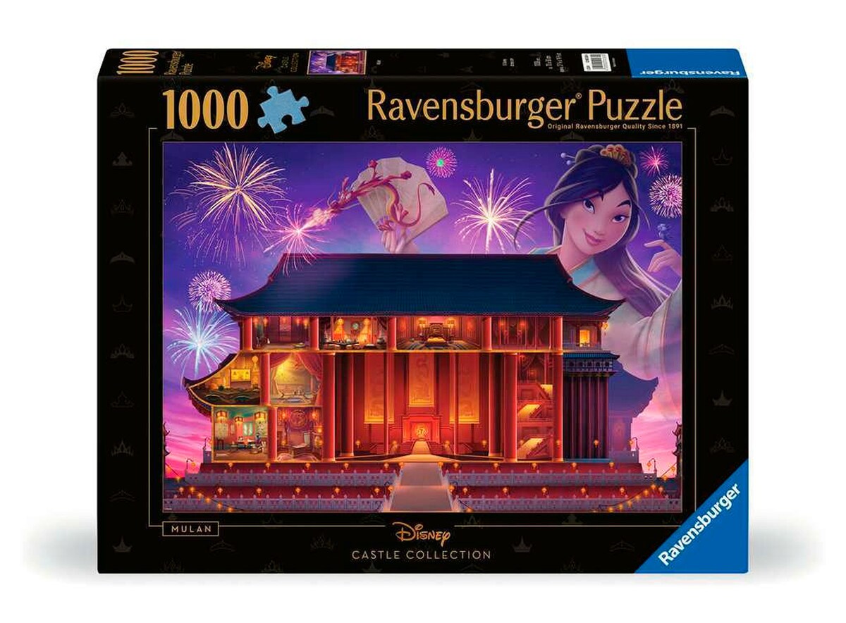 Puslespill 1000 brikker Disney Castles Mulan forfra