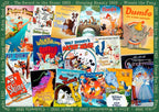 Puslespill 1000 brikker Disney Vintage filmplakater bakside