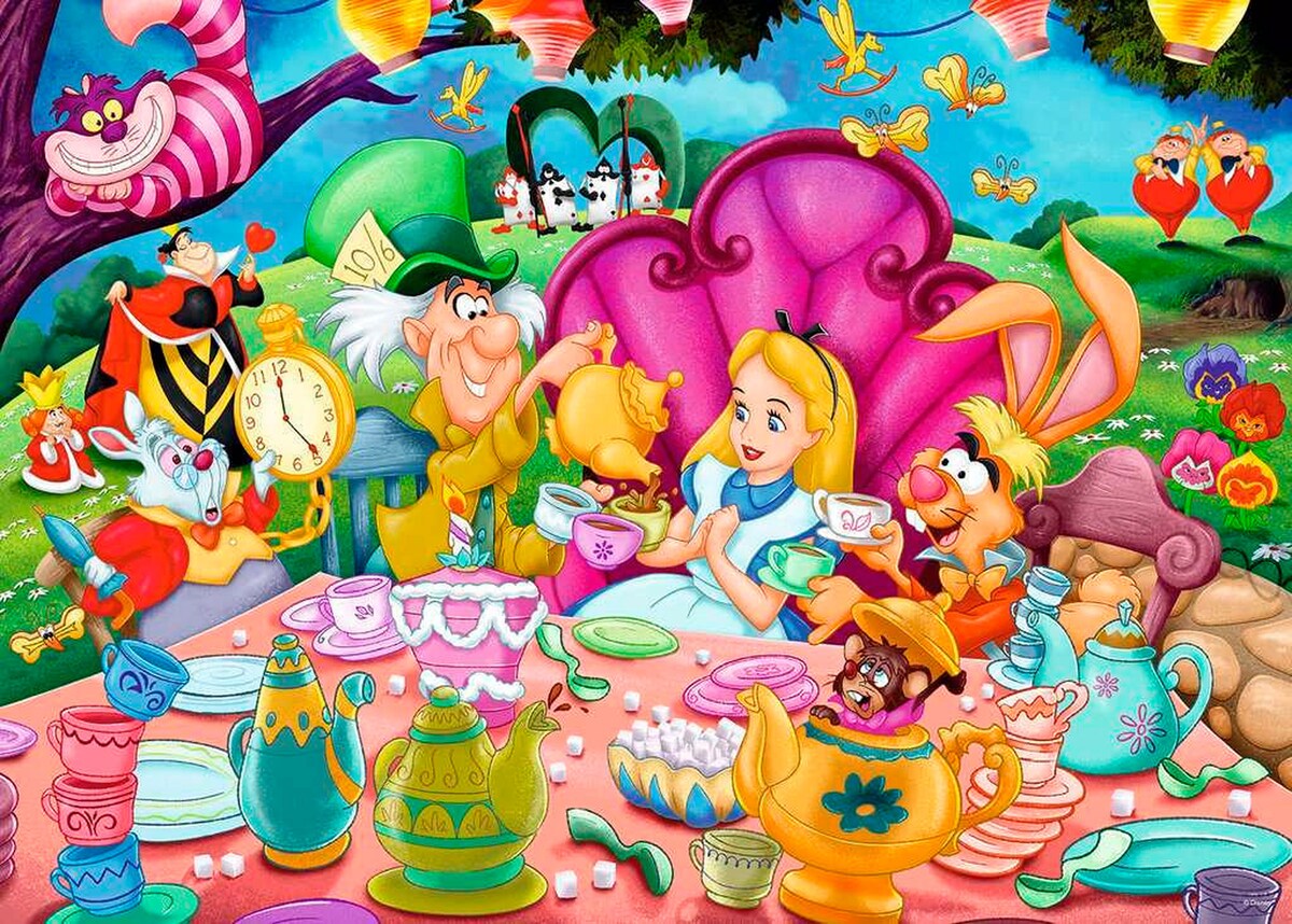 Puslespill Alice i Eventyrland 1000 brikker bakside