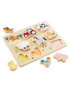 Montert puslespill med bondegårdsdyr i FSC-sertifisert tre