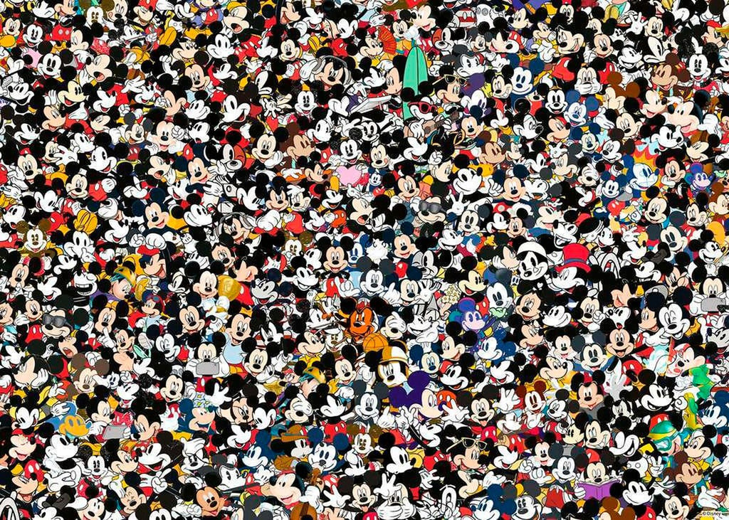 Puslespill Challenge Mickey 1000 brikker 70x50 cm bakside