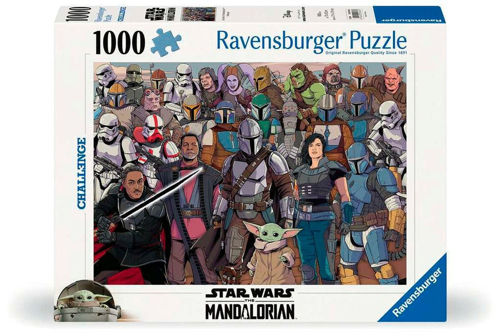 Puslespill Challenge Star Wars Mandalorian 1000 brikker forfra