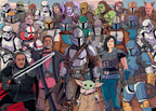 Bakside av Puslespill Challenge Star Wars Mandalorian 1000 brikker