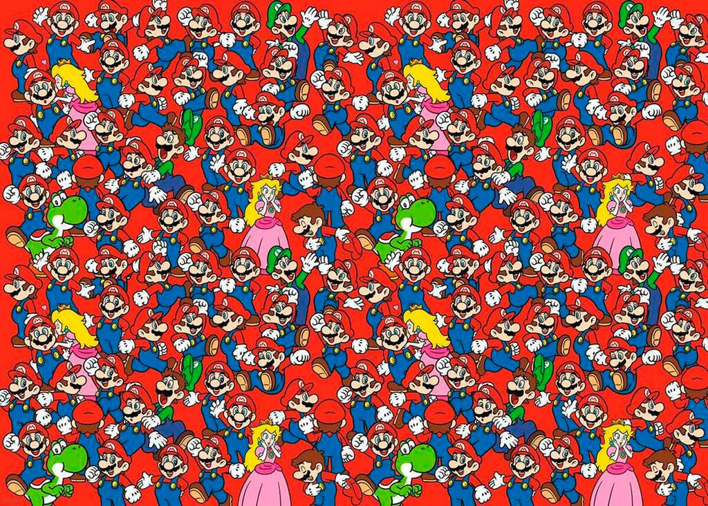 Puslespill Challenge Super Mario 1000 brikker bakside