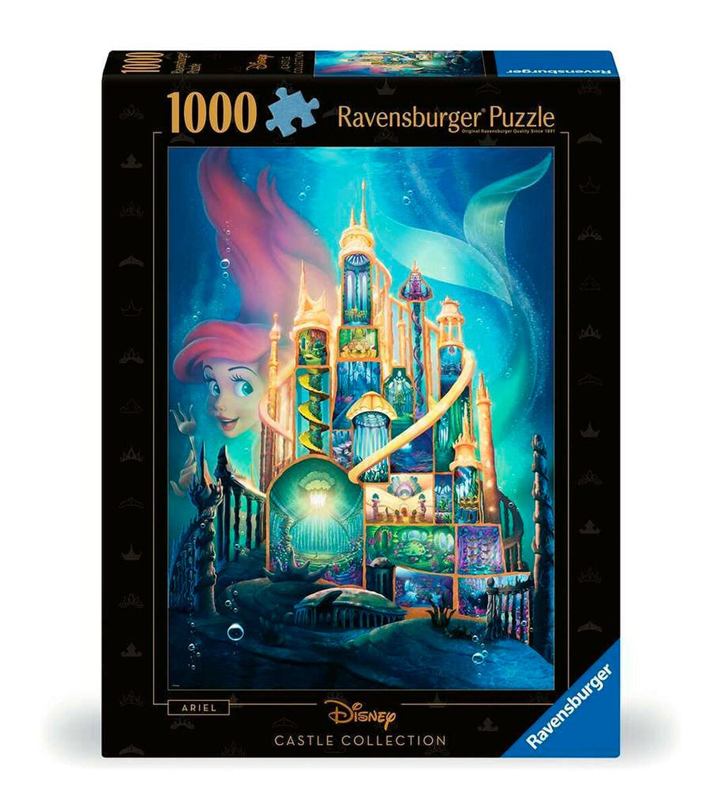 Puslespill Disney Castles: Arielle 1000 brikker forfra