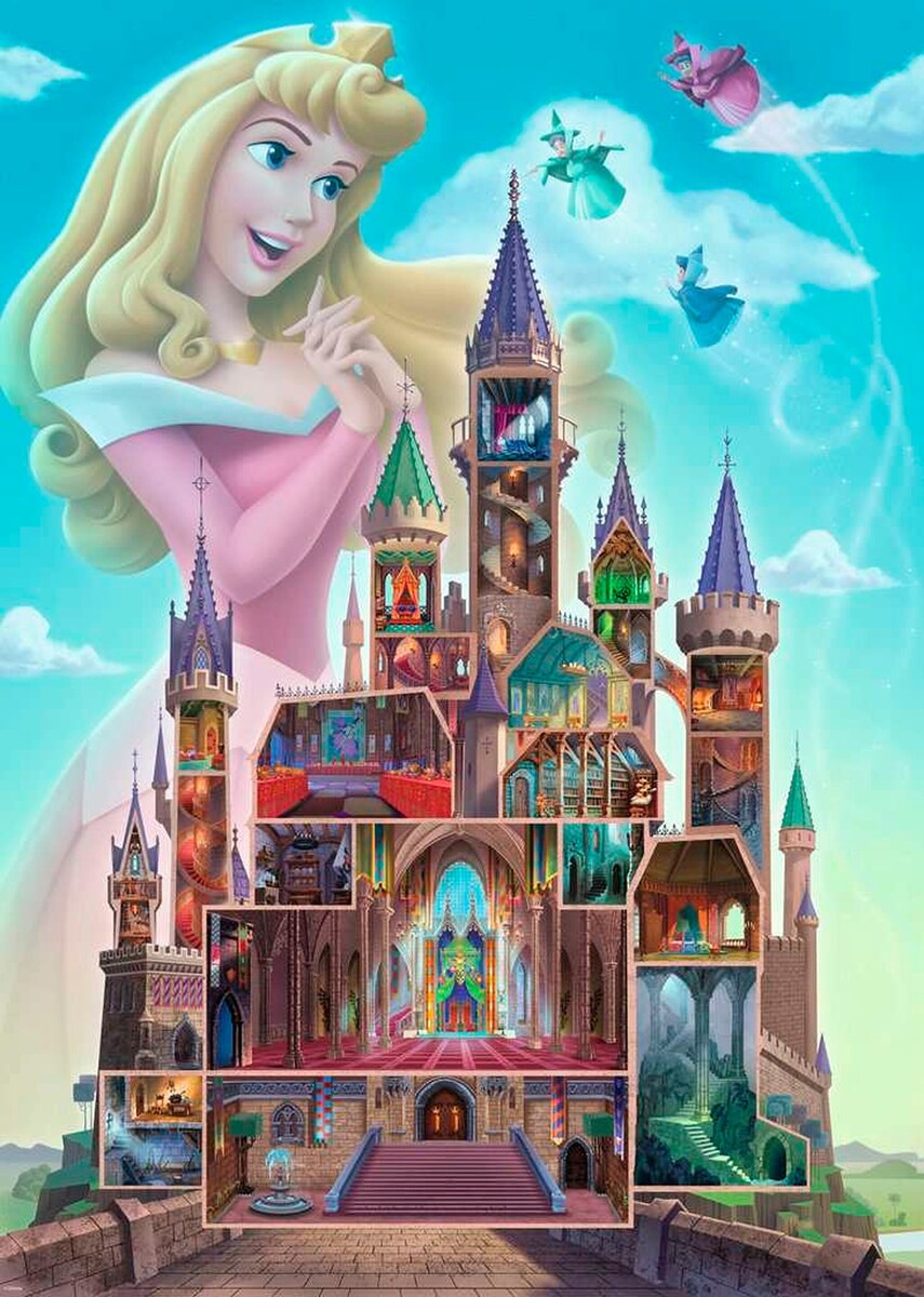 Puslespill Disney Castles Aurora 1000 brikker bakside