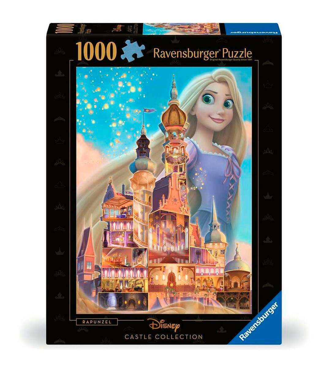 Puslespill Disney Castles Rapunzel 1000 brikker forfra