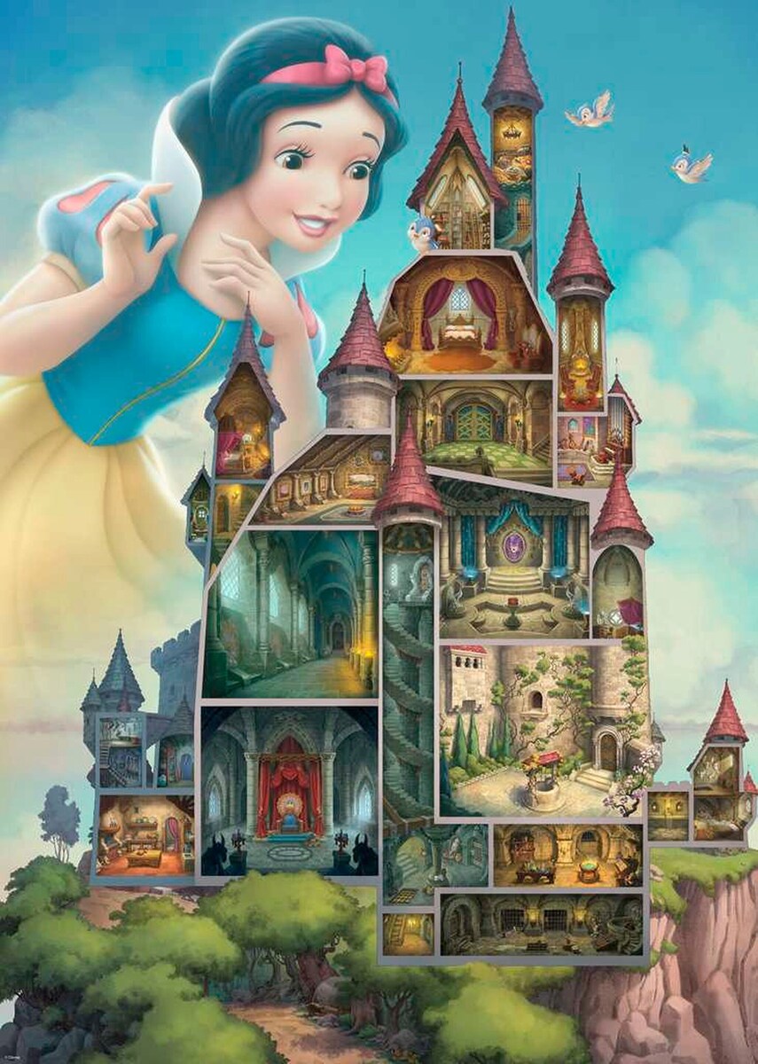 Puslespill Disney Castles Snøhvit 1000 brikker bakside