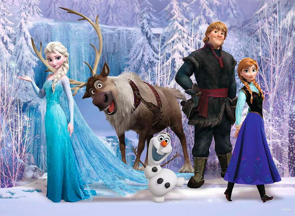 Detalj av puslespill Disney Frost i snødronningens rike XXL brikker