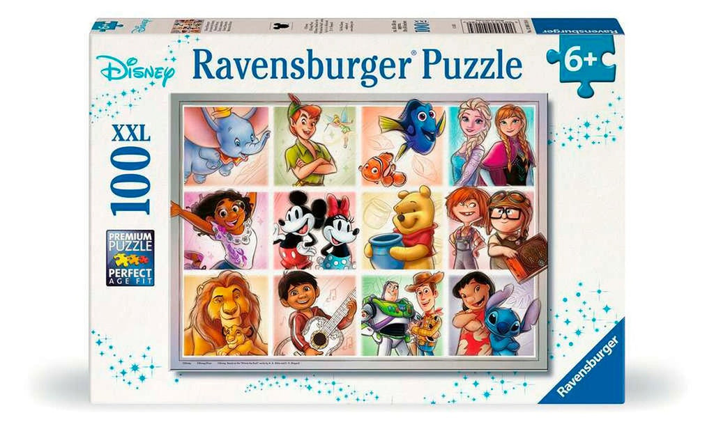Puslespill Disney Momente 100 brikker XXL for barn forfra
