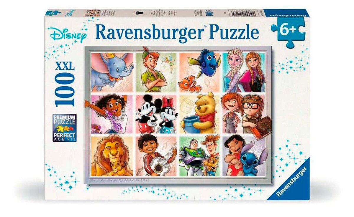 Puslespill Disney Momente 100 brikker XXL for barn forfra