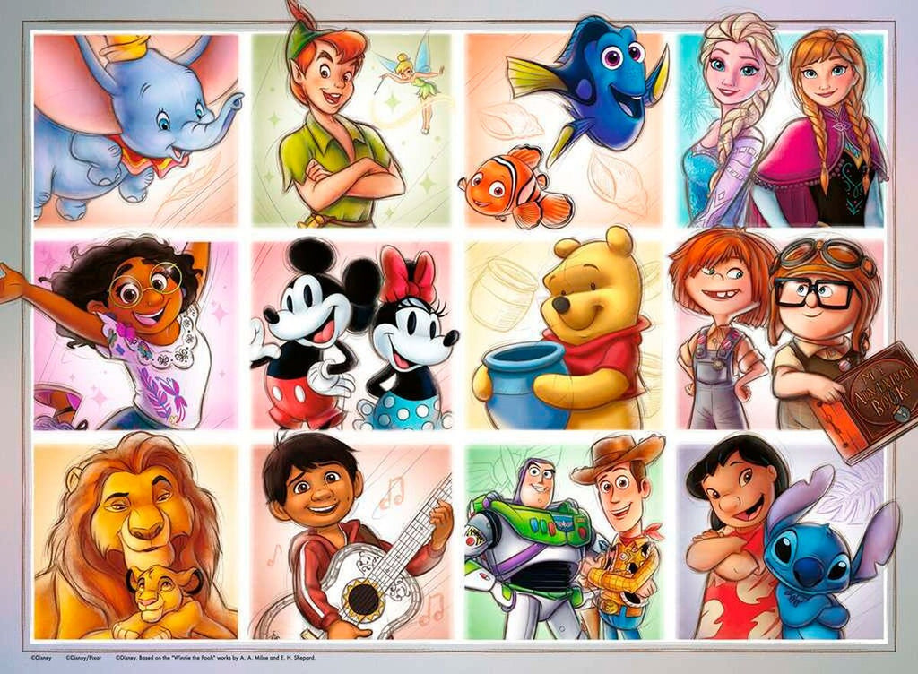 Bakside av Puslespill Disney Momente 100 brikker XXL for barn