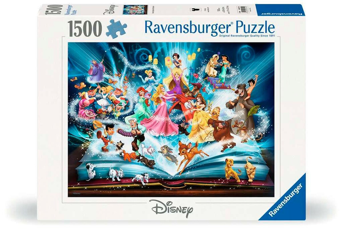 Puslespill Disneys magiske eventyrbok 1500 brikker forfra