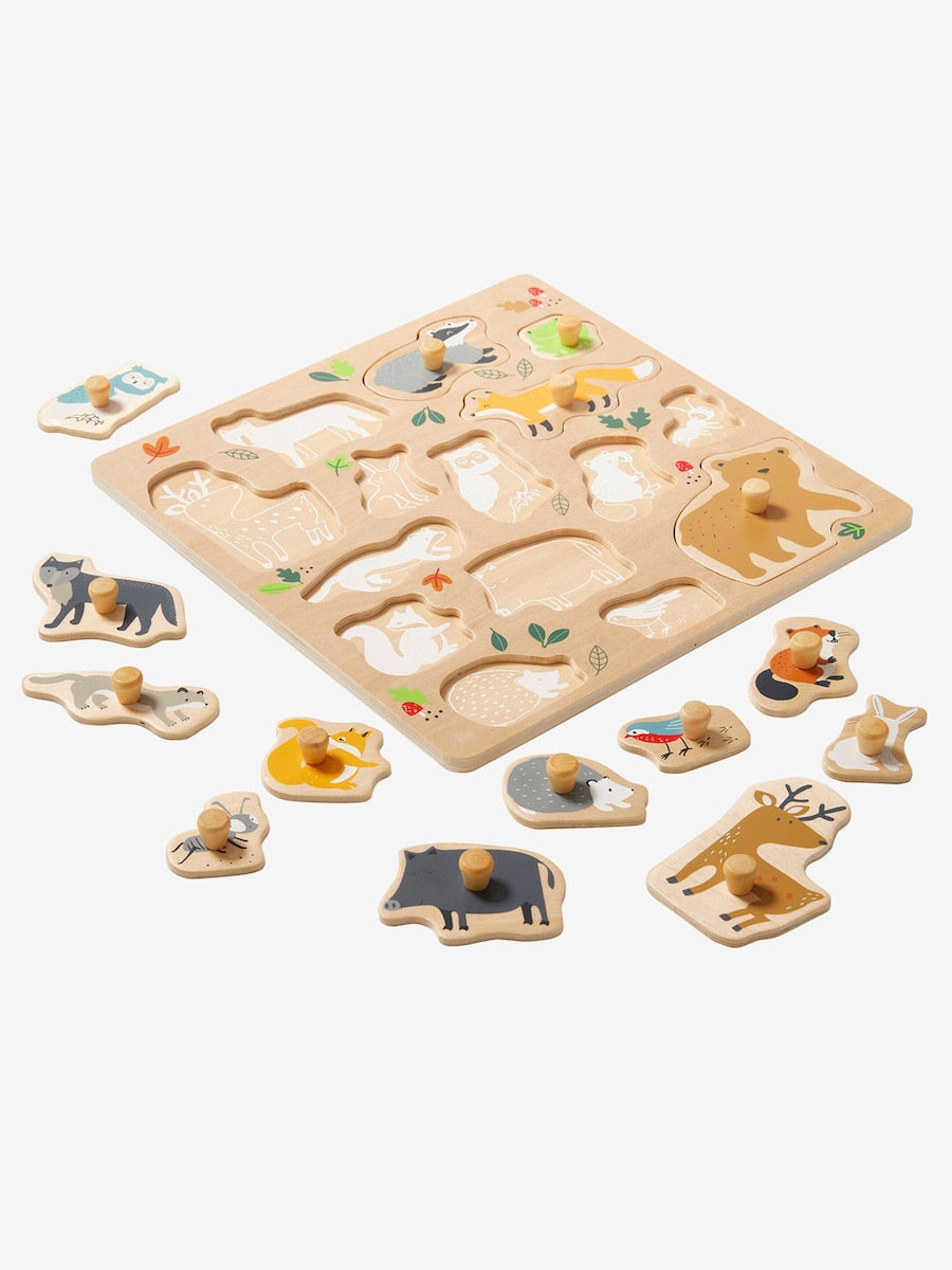 Puslespill med dyreformer i tre FSC® bakside