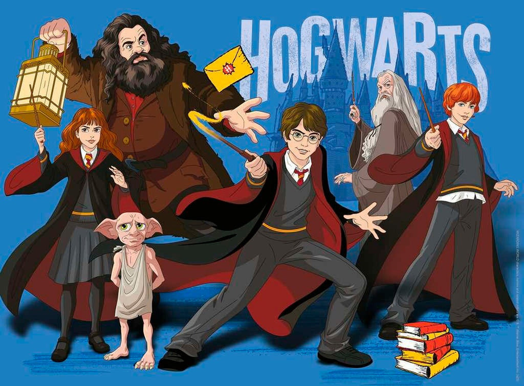 Puslespill Harry Potter Hogwarts 300 XXL-brikker detalj av brikker