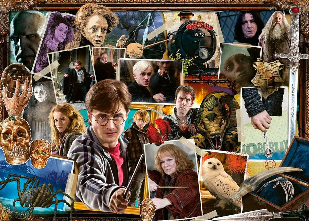 Puslespill Harry Potter mot Voldemort 1000 brikker bakside