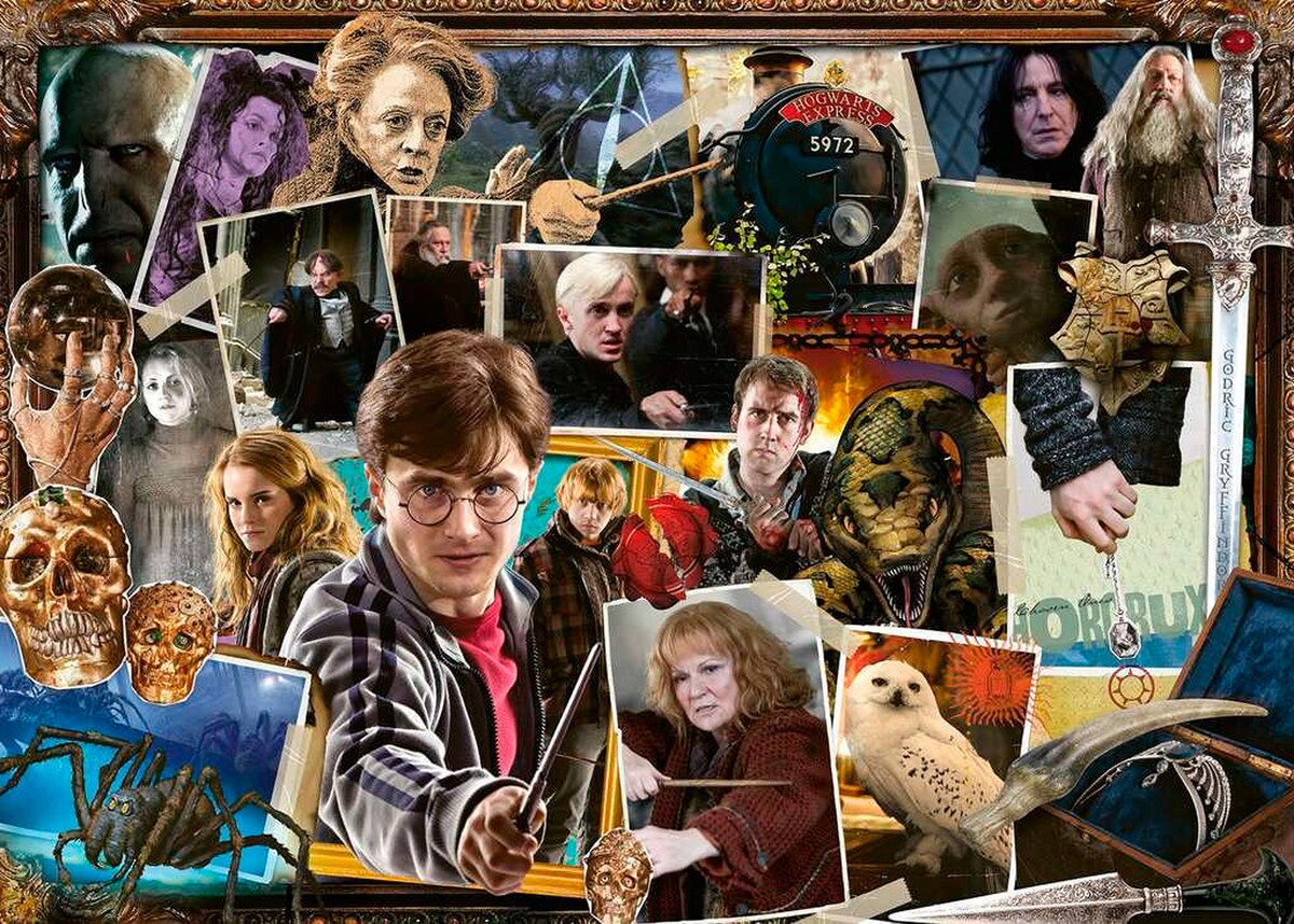 Puslespill Harry Potter mot Voldemort 1000 brikker bakside
