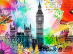 Bakside av puslespill hilsen fra London 500 brikker Ravensburger