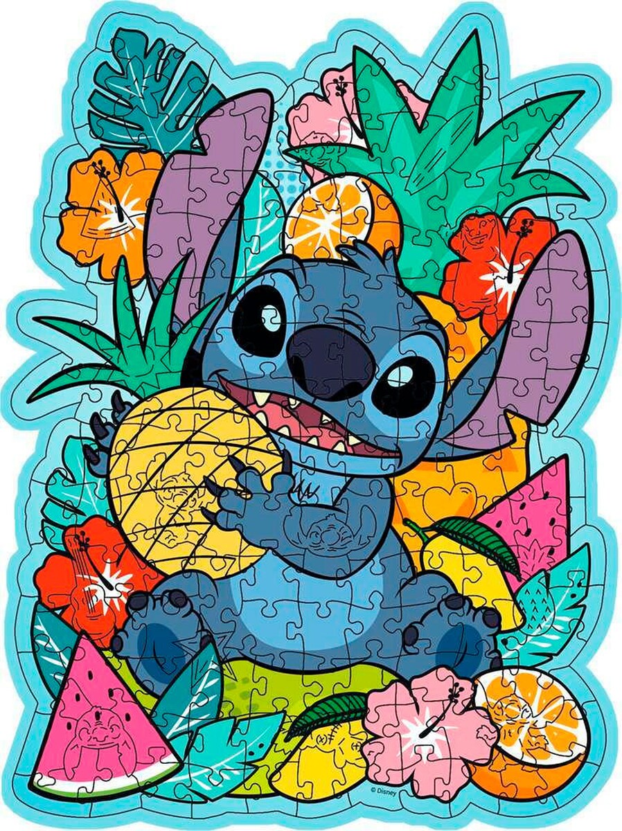 Puslespill i tre Disney Stitch 150 brikker bakside