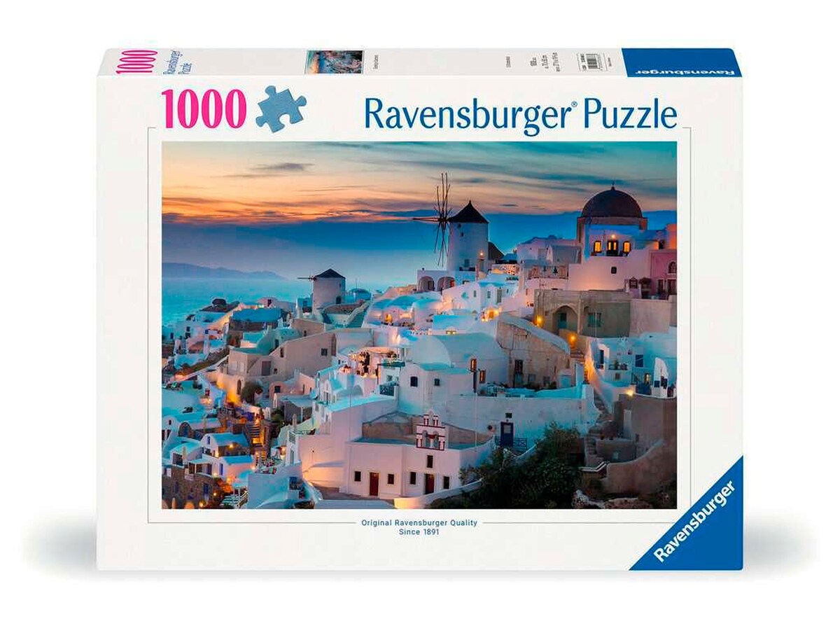 Puslespill Kveld over Santorini 1000 brikker forfra