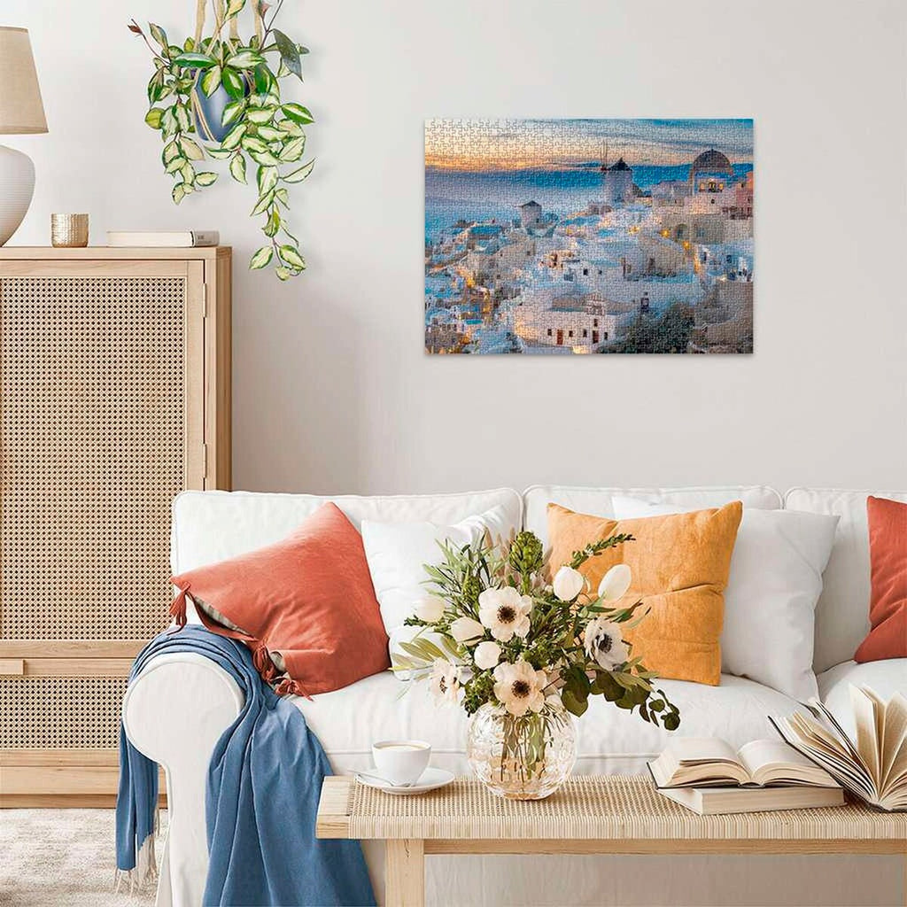 Montert Puslespill Kveld over Santorini 1000 brikker