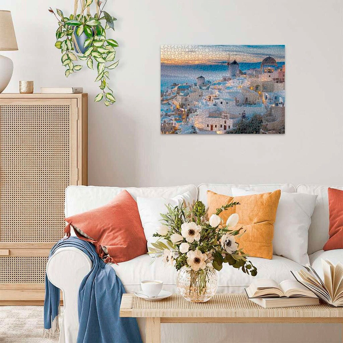 Montert Puslespill Kveld over Santorini 1000 brikker