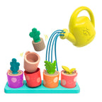 Puslespill- og lekesett med planter og blomsterpotter forfra