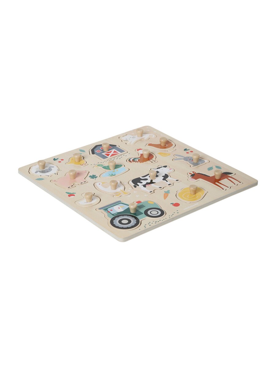 Puslespill med knotter LOVELY FARM i tre FSC® forfra