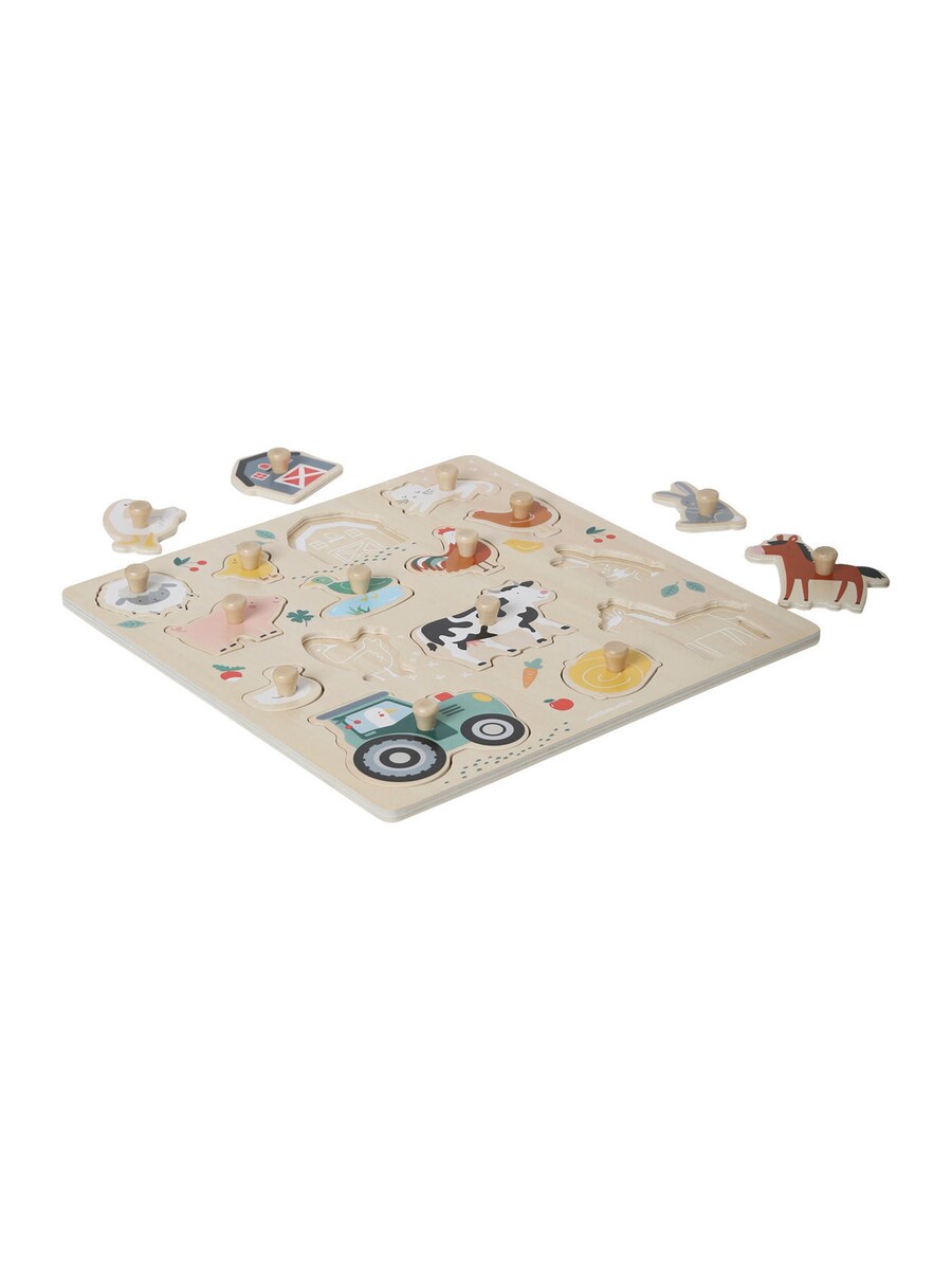 Puslespill med knotter LOVELY FARM i tre FSC® bakside