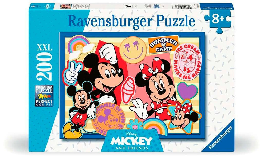 Puslespill Mickey og Minnie 200 XXL-brikker forfra
