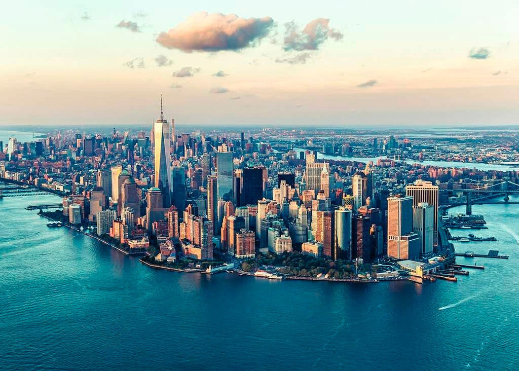 Puslespill New York skyline 1000 brikker bakside